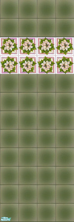 Sims 2 — Floral Tile Set - wall4 by Ivancica — by Ivana visit my minisite at: