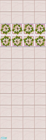 Sims 2 — Floral Tile Set - wall1 by Ivancica — by Ivana visit my minisite at: