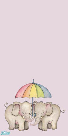 Sims 2 — Jumbo Paint by cariadbach — Brighten up a wall with this elephant border