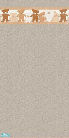 Sims 2 — Teddy Bears - Wall #6 by Kyrian — Made to match the Teddy Bears nursery set. Look for my other sets coming soon!