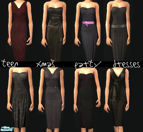 Sims 2 — .:teen xmas party dresses:. by hrekkjavaka — I know the sparkly, lovely, warm, fuzzy feeling of christmas is