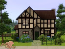 Sims 3 — Tiny Tudor Starter Cottage by juttaponath — This small cottage has one double bedroom, one twin or single