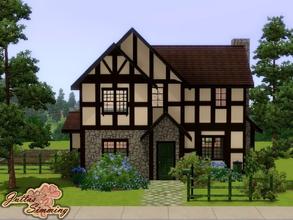 Sims 3 — Tiny Tudor Starter Cottage by juttaponath — This small cottage has one double bedroom, one twin or single