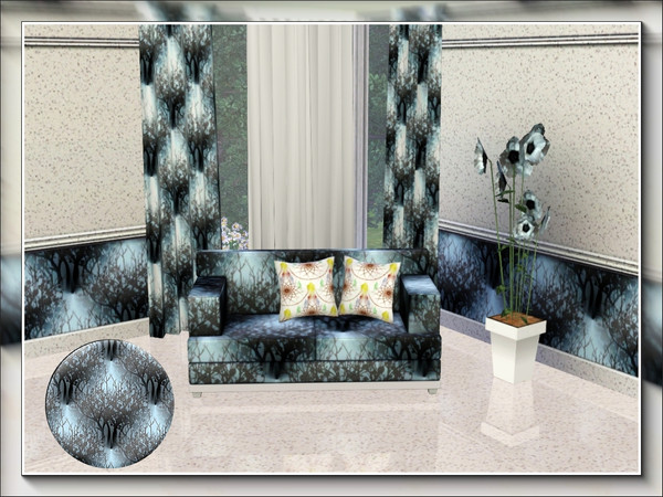 Sims 3 — marcorse_night in the black forest pattern by marcorse — A simple repeat pattern of a forest of almost-bare