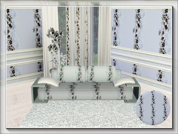 Sims 3 — marcorse_discreet shadows pattern by marcorse — Vertical stripes of dark grey flowers with a lighter grey shadow