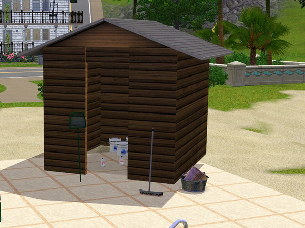 Sims 3 — Degaras Pool Stuffs Pool Shed by TheNumbersWoman — Some pool acessories for your Sims.By RicciNumbers at TSR.