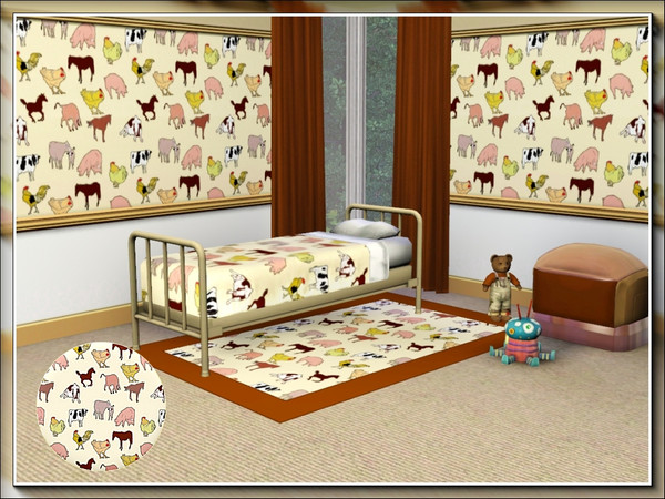 Sims 3 — marcorse_farmyard pattern by marcorse — A collection of farmyard animals in a random repeat pattern.