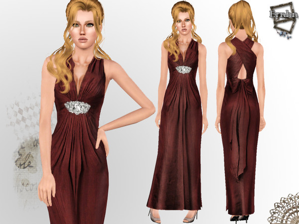 Sims 3 — Elite Night Diamond Dress by ernhn — Elite Night Diamond Dress 2 recolorable parts 