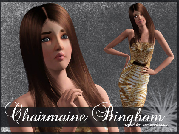 Sims 3 — Chairmaine Bingham by xx-stephanniie2 — A young adult sim. You must have installed the latest patch. You need