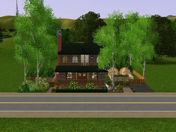 Sims 3 — Mini Farm by Santera — Although it looks like a normal everyday house, this property has more than enough to