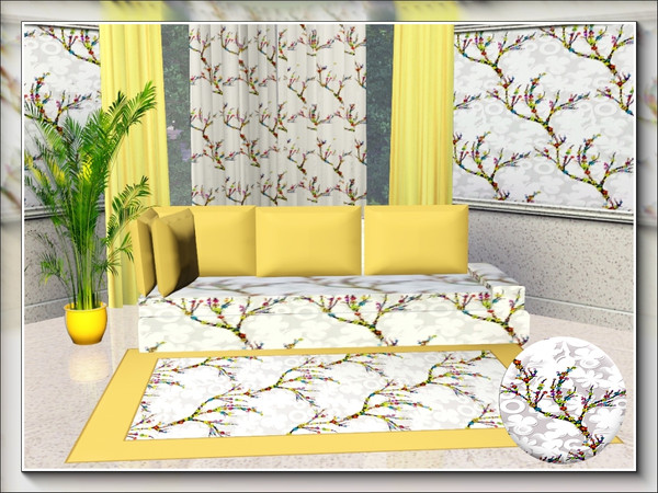 Sims 3 — marcorse_floral tree pattern by marcorse — A stylised tree shape consisting of tiny coloured flowers against a