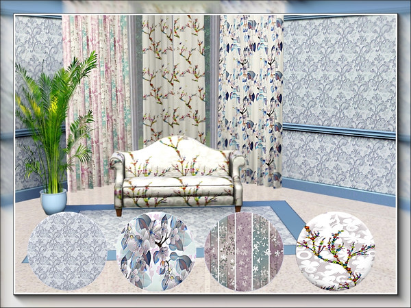 Sims 3 — marcorse_florals pattern set by marcorse — A set of four patterns with the emphasis on floral designs. One will