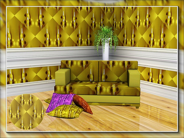 Sims 3 — marcorse_gold bubbles pattern by marcorse — A diamond design containing groups of gold bubbles