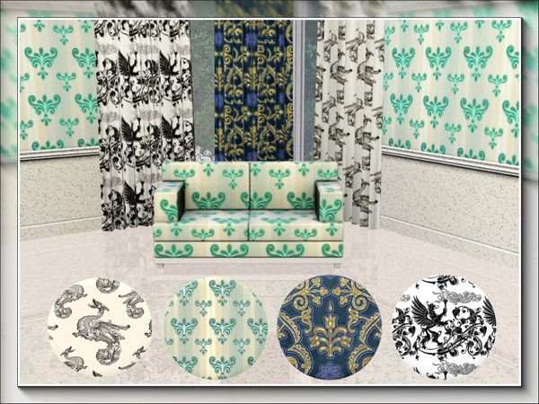 Sims 3 — marcorse_heraldics pattern set by marcorse — This set of four patterns all feature an heraldic influence. They