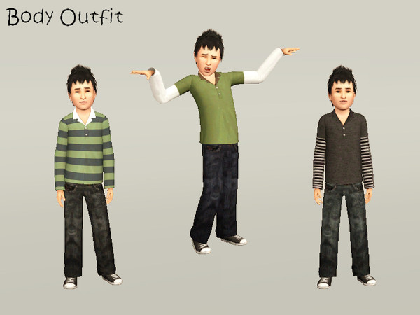 Sims 3 — punie_mcbody_013 by punie — 4 recolorable areas.