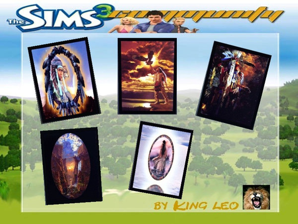 Sims 3 — Indianische Motive 3 by King_Leo2 — Set 3 aus meiner Reihe Bilder mit indianischen Motiven Set 3 of my series of