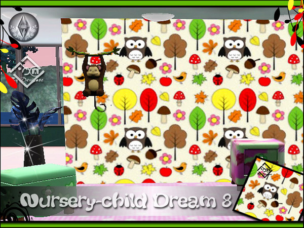 Sims 3 — Nursery-child Dream 8 by Devirose — by Devirose-created using EA's 'Create a Pattern'.'-No need Expansion