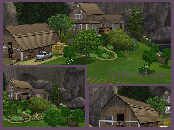 Sims 3 — Irgendwo by SimSylvia40 — farm for horses, you will place this lot you must delete the park in sun vally and
