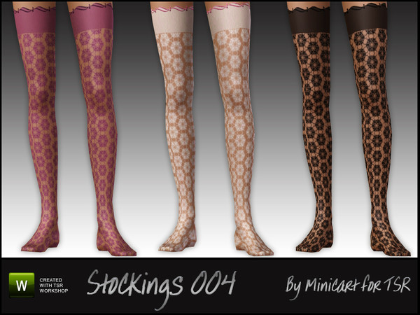Sims 3 — Stockings 004 by minicart — Pretty stockings for everyday, formal, sleepwear and career for your female teen,
