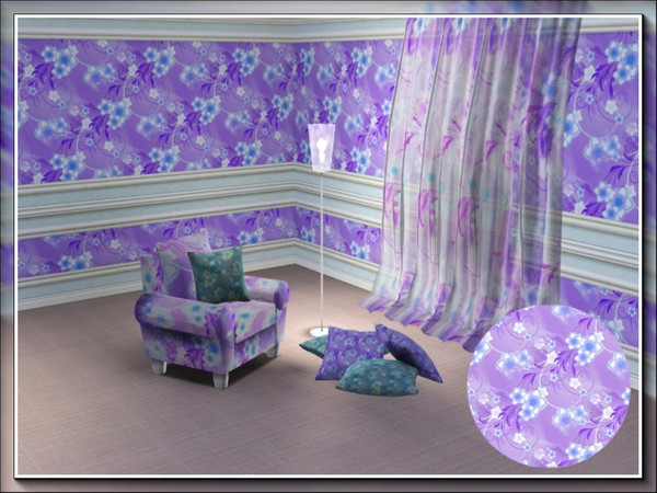 Sims 3 — marcorse_floral field lilac pattern by marcorse — This is the Lilac variation of a set of floral patterns called