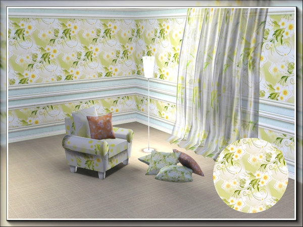 Sims 3 — marcorse_floral field sunny pattern by marcorse — This is the Sunny variation of a set of floral patterns called