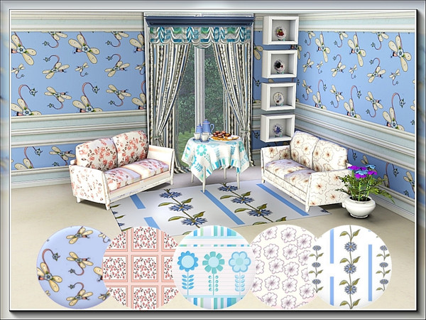 Sims 3 — marcorse_sweet pattern set by marcorse — This set of five Fabric patterns are grouped together because I think