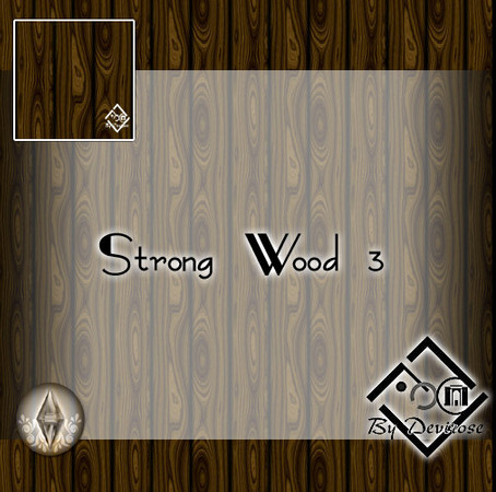 Sims 3 — Strong Wood 3 by Devirose — by Devirose,created using EA's 'Create a Pattern'.'-No need Expansion packs,base