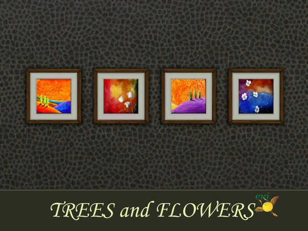 Sims 3 — evi Trees and Flowers by evi — A selection of colorful small paintings that can brighten up your simes houses. I