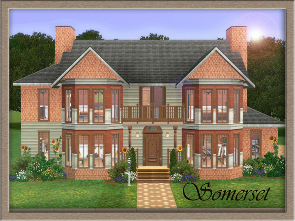 Sims 3 — Somerset by elena99e2 — A sunny, luxurious home for 1-5 Sims. First Floor: Kitchen, dining room, living room,