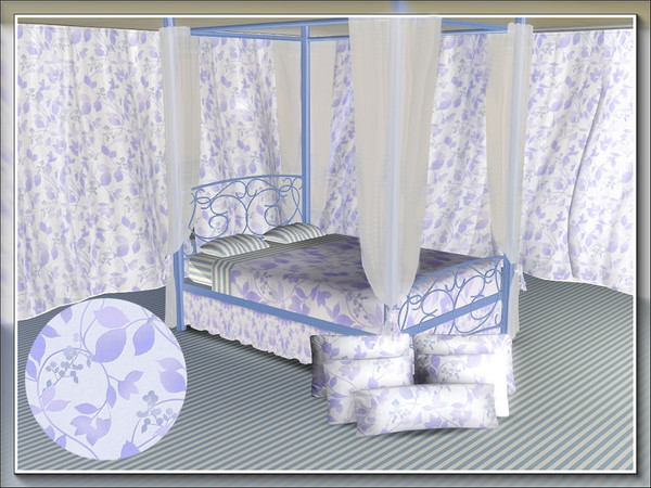 Sims 3 — marcorse_leaves entwined sky pattern by marcorse — The same basic design, with a change in orientation, blue on