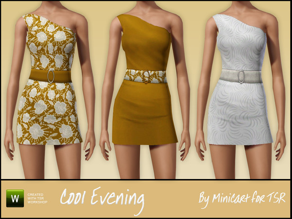 Sims 3 — Cool Evening by minicart — Pretty Cool Evening dress for formal or everyday without necklace, for your female