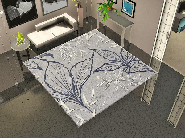 Sims 3 — Floral Rug 02 by ung999 — Rug mesh 4x4 by Ung999 -fully recolorable with three channels