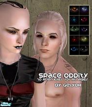 Sims 2 — Space Oddity - Alien Eyes by gelydh — Set of 10, alien-esque eyes in unique colors and textures.