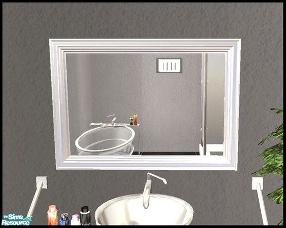 Sims 2 — Modern Glass Bathroom - Amve Mgmirror by Angela — Chrome/ Silver mirror