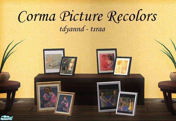 Sims 2 — Corma Picture Recolors by tdyannd — A set of four recolors for sim_man123\'s Corma Picture frames.