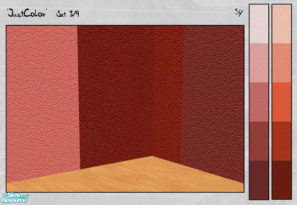 Sims 2 — [sy] Walls \'JustColor\' - Set 3/9 by adeyaka — Another set of simple walls. 70 different colors. Set #3