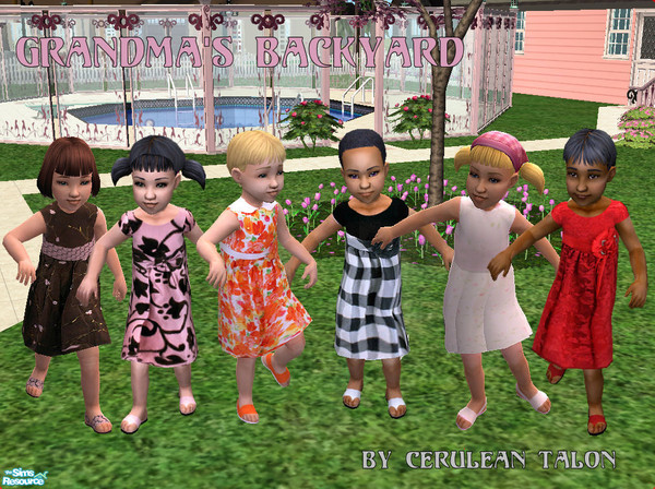 Sims 2 — Grandma\'s Backyard by Cerulean Talon — Your toddler should look her prettiest when she goes to visit