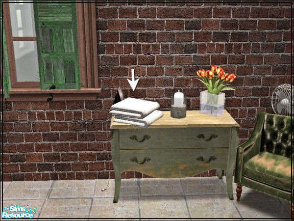 Sims 2 — Tuscany Bath - Folded towels by ~Monica~ — Requires mesh by marilu. Enjoy ;)