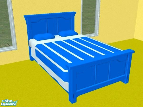 Sims 2 — Blue bedroom. -  Bedding. by qvisn — by qvisn