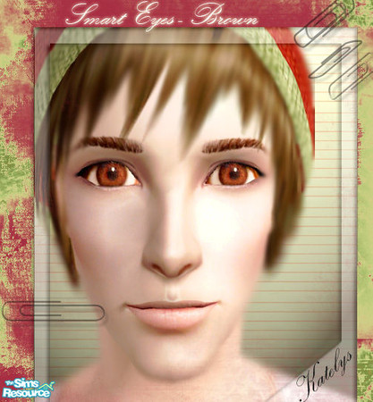 Sims 2 — The Smart Eyes set - Ecf91a09 Brown by TSR Archive — A part of the Smart Eyes set. Add your sims a smart look!
