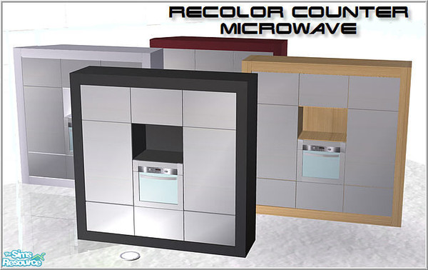 Sims 2 — recolor steelart - B43 Single Counter Microwave White by Birgit43 — use with slotblocker