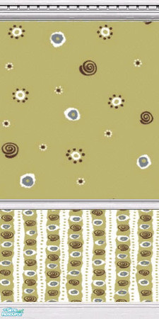 Sims 2 — Gingerbread Living Room - Wallpaper 2 by sallyhails — Matches my Gingerbread Christmas Set. Set consists of