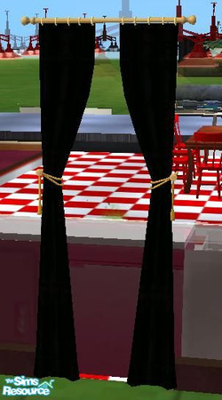 Sims 2 — black drapes by apemassie — :)