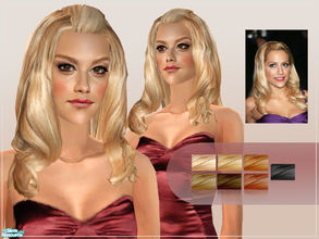 Sims 2 — Prom Queen by ChazDesigns — An elegant hairstyle based on Brittany Murphy. Super soft texture and shape, front