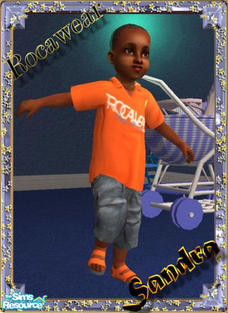Sims 2 — Toddler Rocawear Short Set by Tenderhrt — Not only are your toddlers cute but you want them to be stylish also.