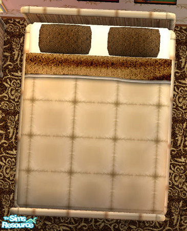 Sims 2 — Tiki Match Fabric Recolor - Sand Bedding by Simaddict99 — recolors Maxis bedding and my Tiki Match Toddler Bed