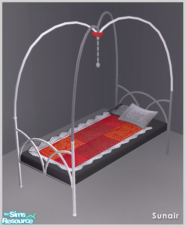 Sims 2 — Sunair T525 CSM Single Bed (black) by Sunair — Sunair T525 CSM Single Bed (black) of CSM Teenager Room A -