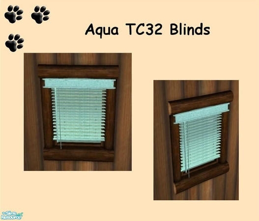 Sims 2 — Aqua TC32 Dining Room - Aqua Blinds by MinnieMinPin — 
