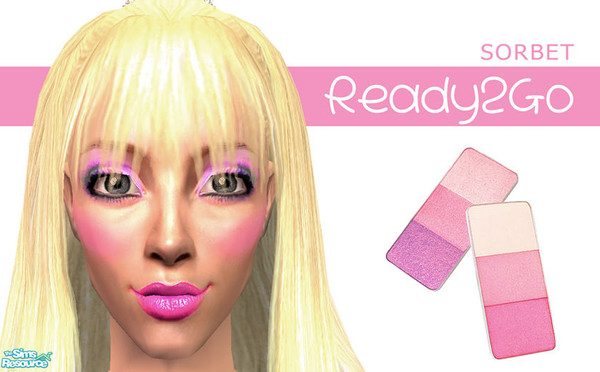 Sims 2 — Ready2Go - Full Face Make-up - Sorbet by 06bek — 