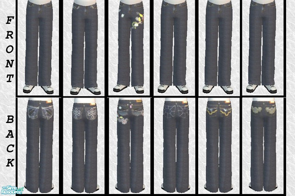 Sims 2 — Child Jeans Collection 1 by frogger1617 — Six Pairs of Designer Jeans for your little girls. Maxis base Game